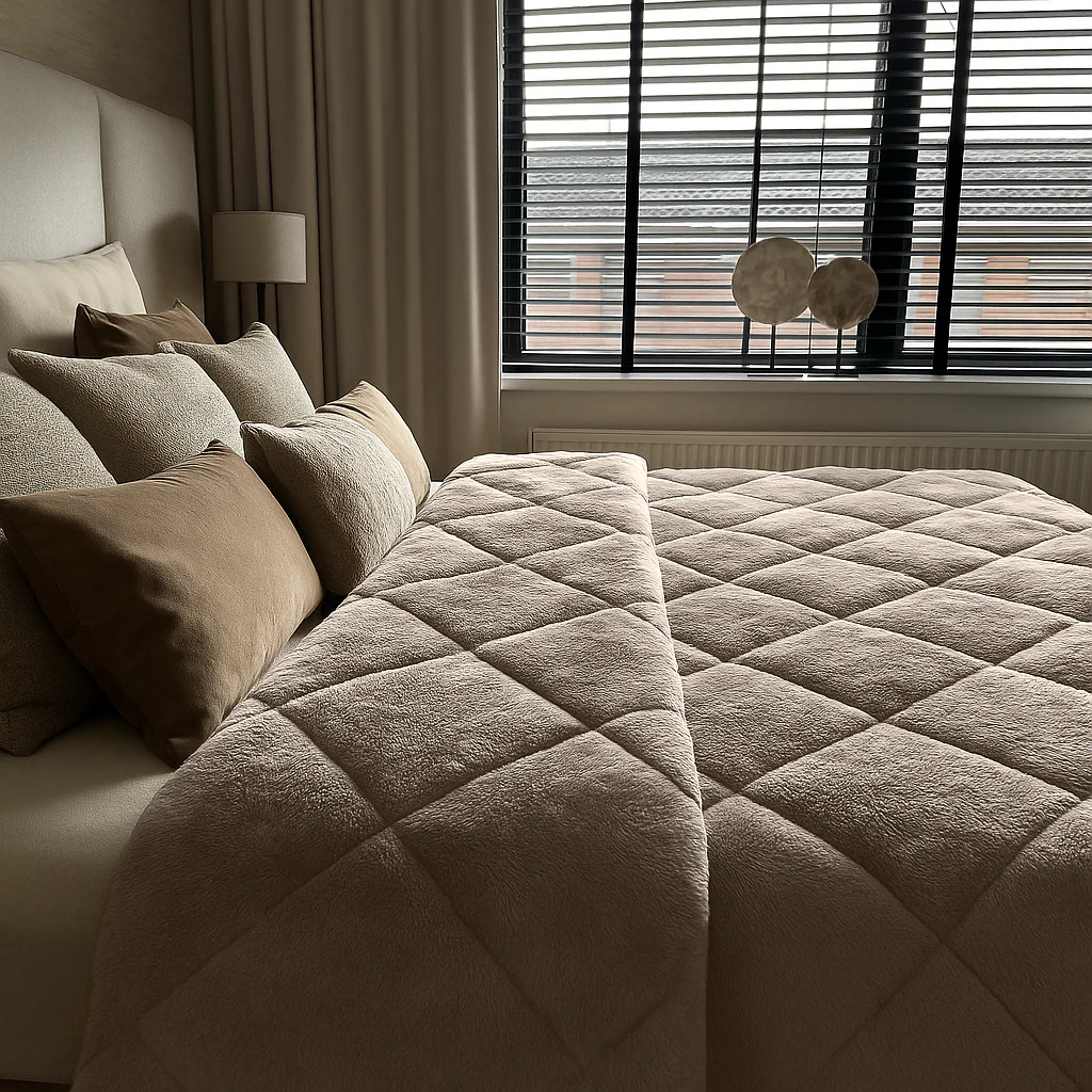 Y-NOT Teddy Fluffy  Dekbed Iced Coffee Taupe - Image 8