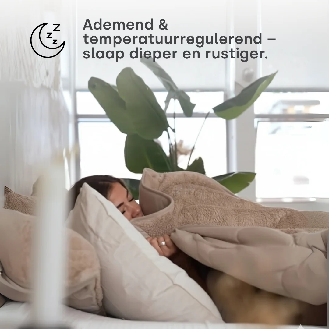 Y-NOT Teddy Dekbed Iced Coffee Taupe - Image 9