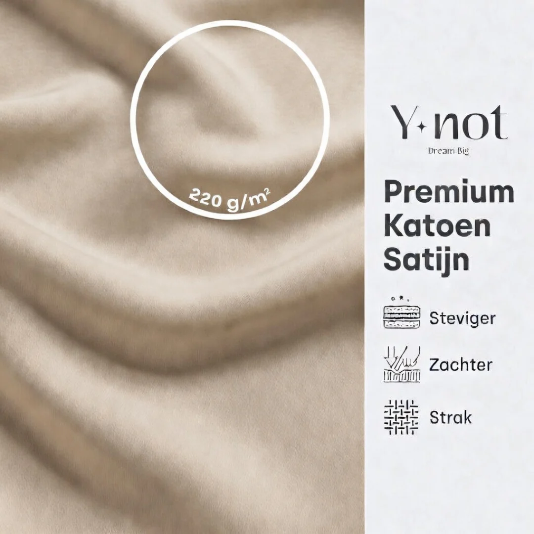 Matras Hoeslaken Premium Katoen Satijn Zand - Image 4